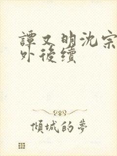 谭又明沈宗年番外后续