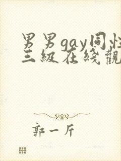男男gay同性三级在线观看