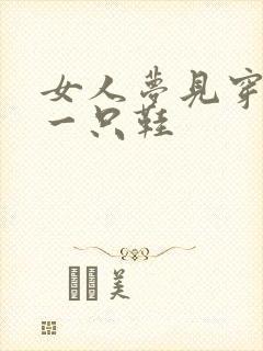 女人梦见穿一样一只鞋封面