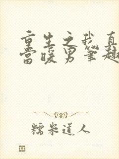 重生之我真没想当暖男笔趣阁封面