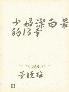 少妇洁白最刺激的13章