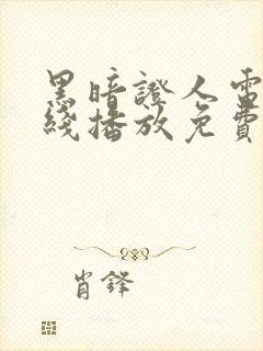 黑暗证人电影在线播放免费