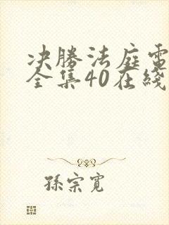 决胜法庭电视剧全集40在线观看免费谍战迷