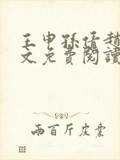 王申孙倩赵振全文免费阅读最新章节