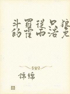 斗罗从只狼归来的霍雨浩免费阅读