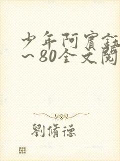 少年阿宾钰慧1～80全文阅读目录