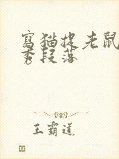 写猫捉老鼠的优秀段落封面