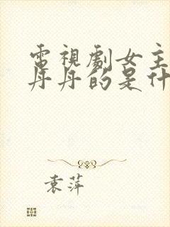 电视剧女主角叫丹丹的是什么电视剧封面