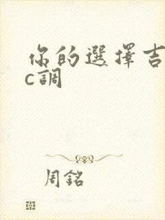 你的选择吉他谱c调