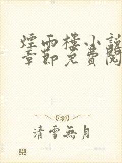 烟雨楼小说最新章节免费阅读无弹窗