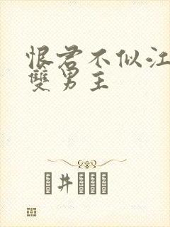 恨君不似江楼月双男主