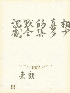 沉默的真相电视剧全集多少集