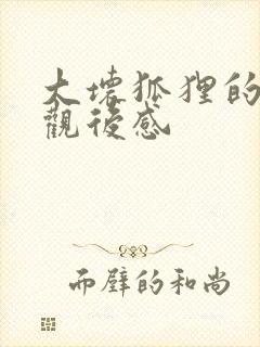 大坏狐狸的故事观后感