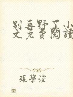 别再野了小说全文免费阅读无弹窗