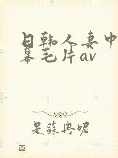 日韩人妻中文字幕毛片av