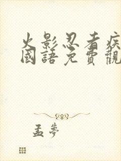 火影忍者疾风传国语免费观看全集封面