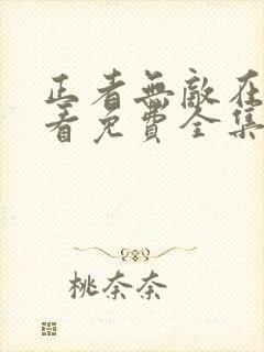 正者无敌在线观看免费全集