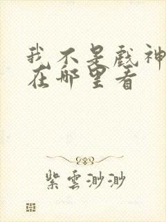 我不是戏神正版在哪里看