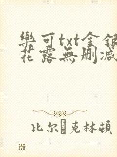 乐可txt金银花露无删减封面