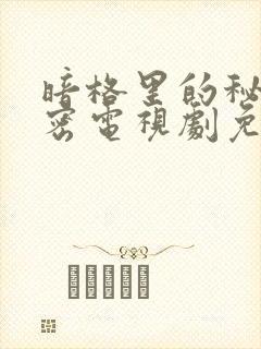 暗格里的秘密秘密电视剧免费播放封面