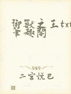 御兽之王txt笔趣阁