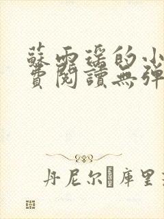 苏雨瑶的小说免费阅读无弹窗