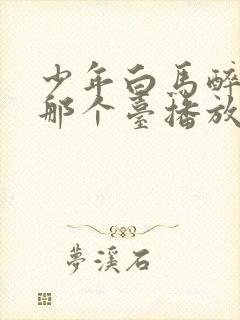 少年白马醉春风那个台播放