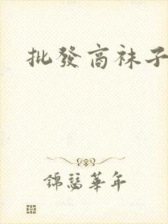 批发商袜子进货