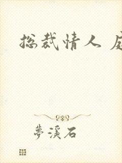 总裁情人 庭妍封面