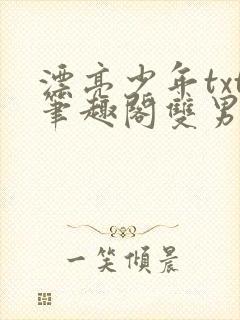 漂亮少年txt笔趣阁双男主