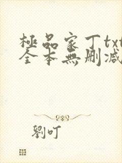 极品家丁txt全本无删减