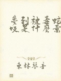 梦到被毒蛇追着咬是什么意思周公解梦