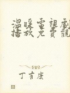 温暖电视剧全集播放免费观看