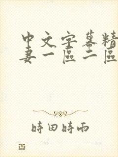 中文字幕精品人妻一区二区三