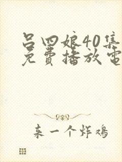 吕四娘40集全免费播放电视剧