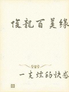 俊龙百美缘小说