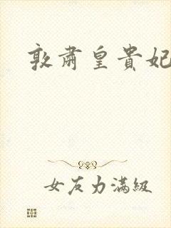 敦肃皇贵妃封面