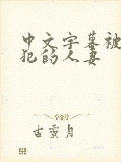 中文字幕被公侵犯的人妻