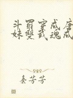 斗罗穿成唐三亲妹双武魂成神了免费阅读封面