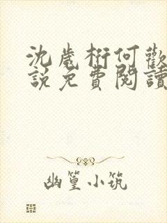 沈岁桁何欢的小说免费阅读最新章节