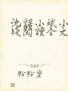 沈诺小斌小说在线阅读全文