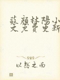 苏颜林阳小说全文免费更新