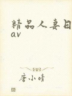 精品人妻日日韩av