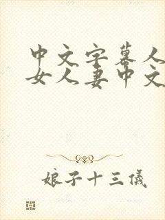 中文字幕人妻熟女人妻中文