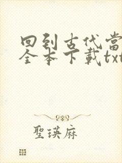回到古代当皇帝全本下载txt