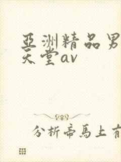 亚洲精品男人的天堂av