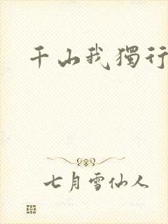 千山我独行封面