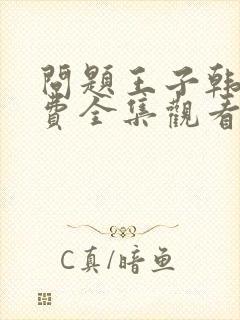 问题王子韩漫免费全集观看