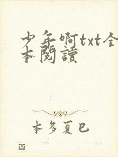 少年啊txt全本阅读