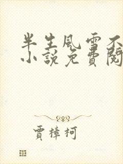 半生风雪不只你小说免费阅读无弹窗